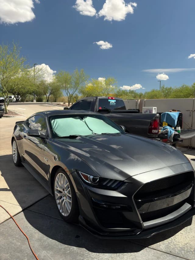 A vehicle freshly detailed by Comaduran Detailing in Tucson